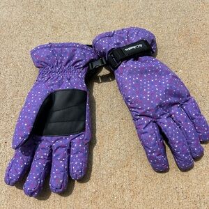 Columbia Kid’s Purple Snow Gloves One Size Fits All Fall Winter